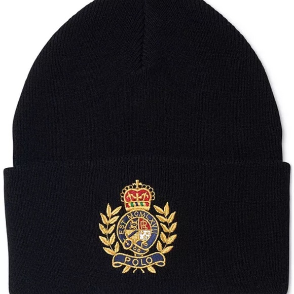 Polo Ralph Lauren Other - Ralph Lauren Black Beanie with Embroidered Logo